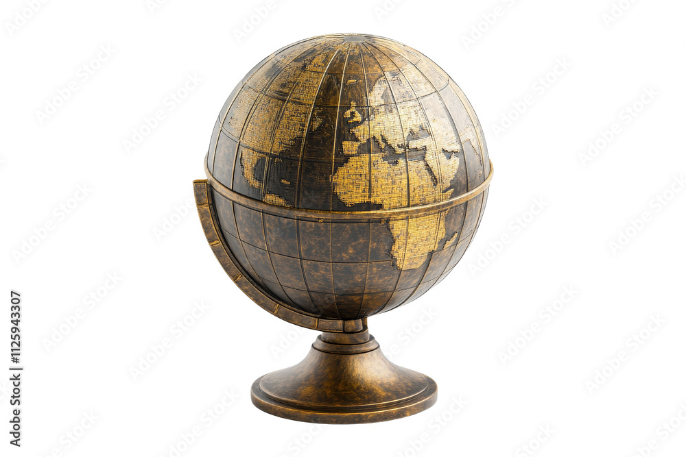 Exploring the globe symbol a front view conceptual design for educational use Exploring the globe symbol a front view conceptual design for educational use