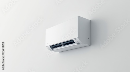 compact cooling system unit, emphasizing simplicity and efficiency, ideal for contemporary homes seeking effective climate control solutions, isolated on white
