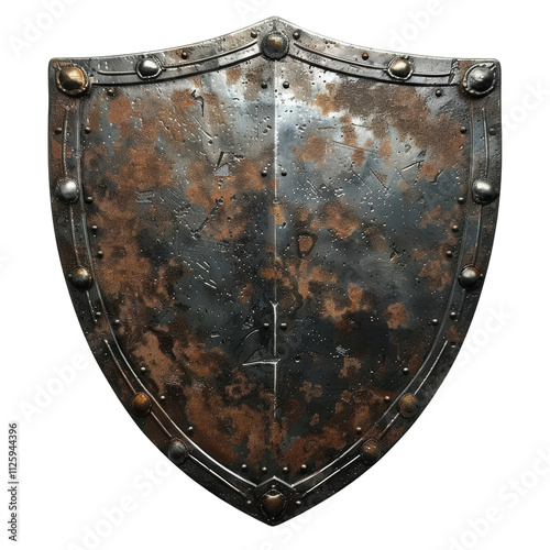 A Rusted Warriors Shield A Vintage Symbol of Protection and Battle in Stunning Detail