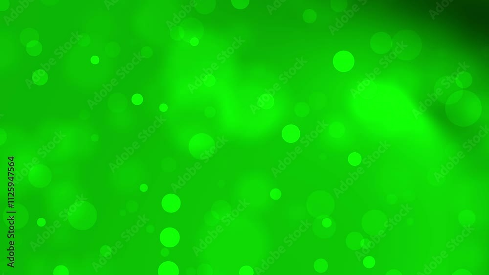 Abstract Green Bokeh Background with Varying Sized Circles Abstract Green Bokeh Background with Varying Sized Circles