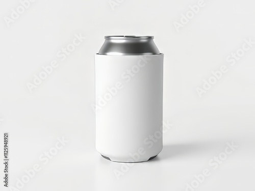 Rendered beer can koozie, showcasing its compact design.