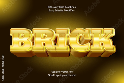 3D Luxury Gold Text Effect