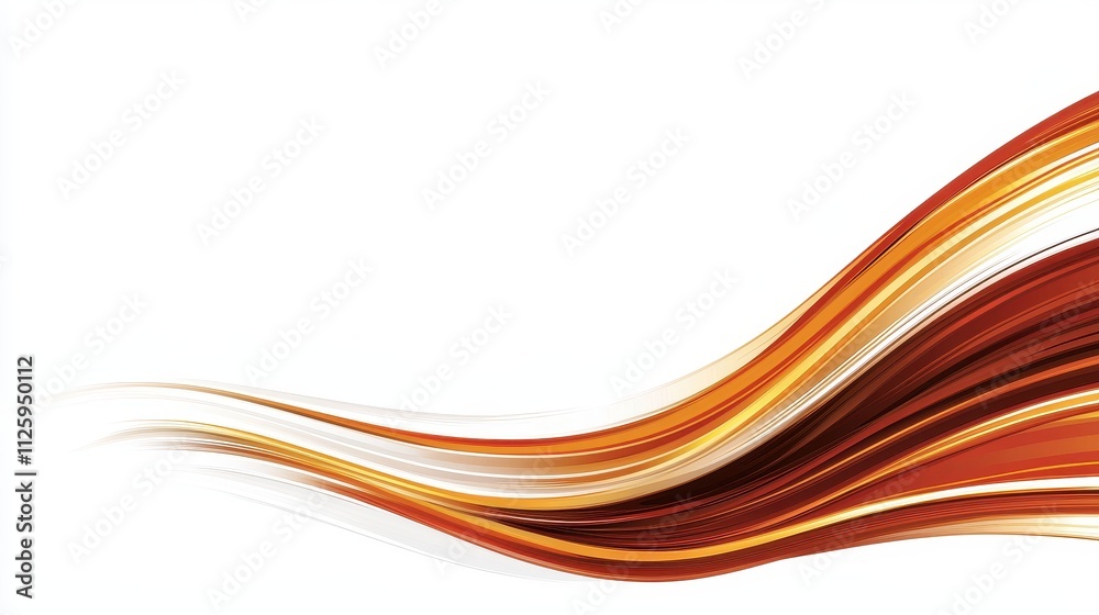 Obraz premium Abstract Flowing Lines in Warm Tones of Red, Orange, and Beige