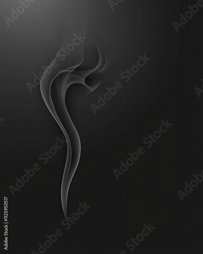 Abstract smoke design on a dark background, creating a minimalist aesthetic.