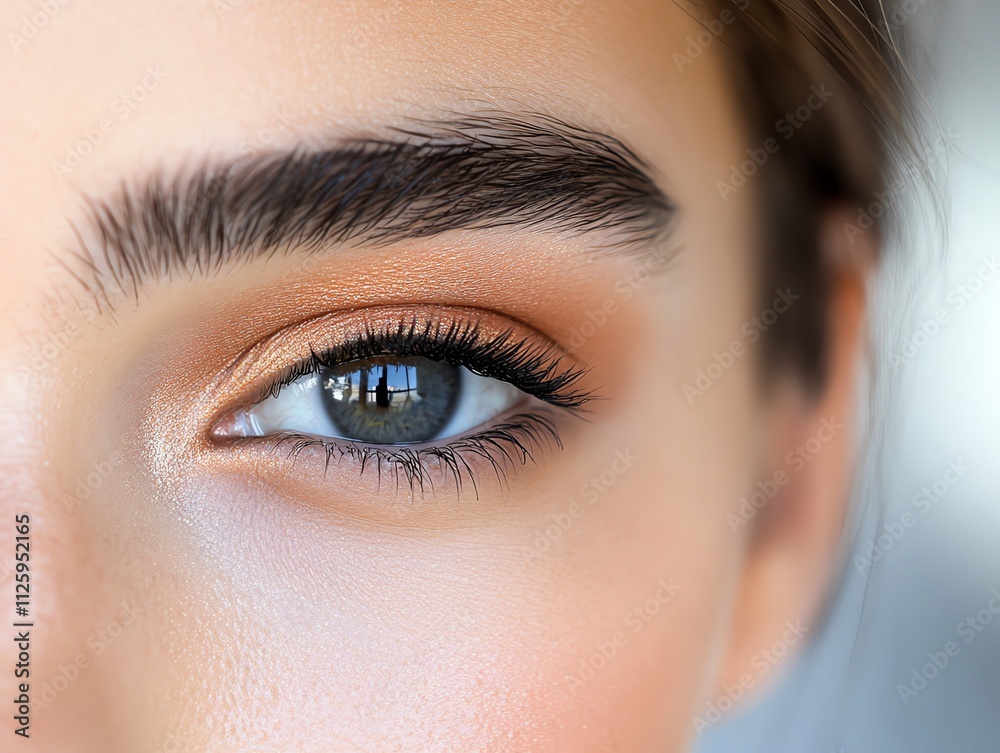 A bold, smoky eye with a gradient from jet black to shimmering gold A bold, smoky eye with a gradient from jet black to shimmering gold