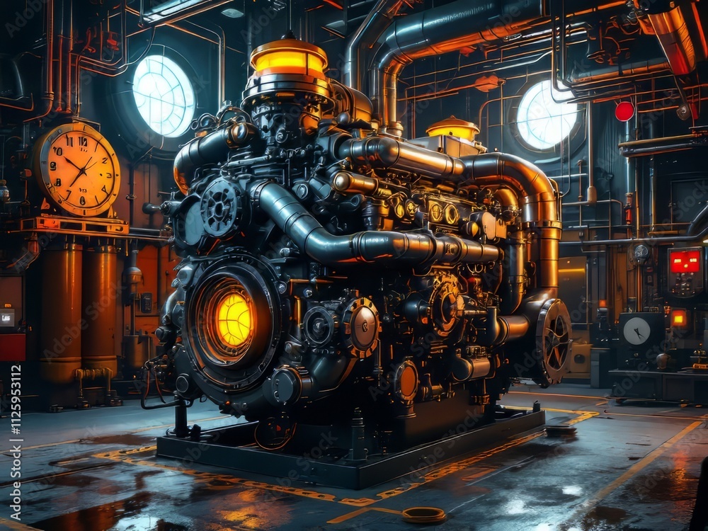 Tugboat engine room diesel compressor upgrade. Tugboat engine room diesel compressor upgrade.