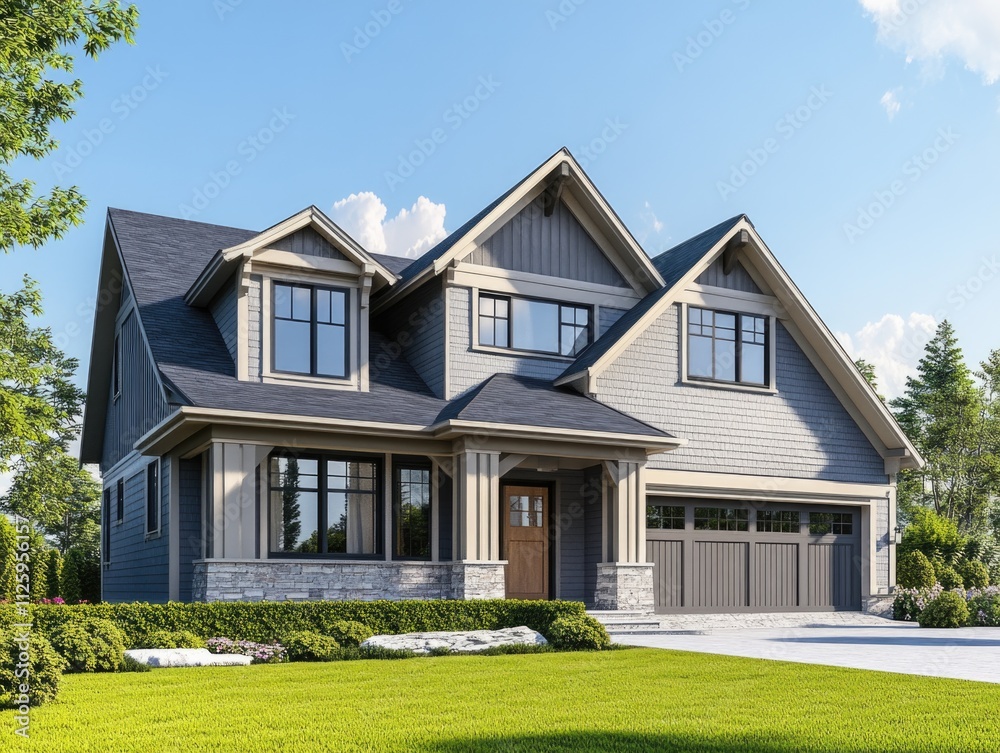 Two story house with garage Two story house with garage