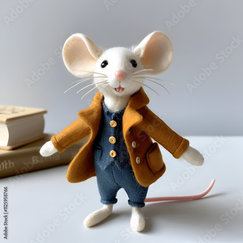 3d mouse in coat 