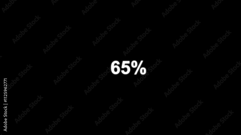 Counting number from 0 to 100 percent. simple percentage counter animation on black background. loading bar animation of 0 to 100 and 0 to 100 percent rendering animation. Counting number from 0 to 100 percent. simple percentage counter animation on black background. loading bar animation of 0 to 100 and 0 to 100 percent rendering animation.