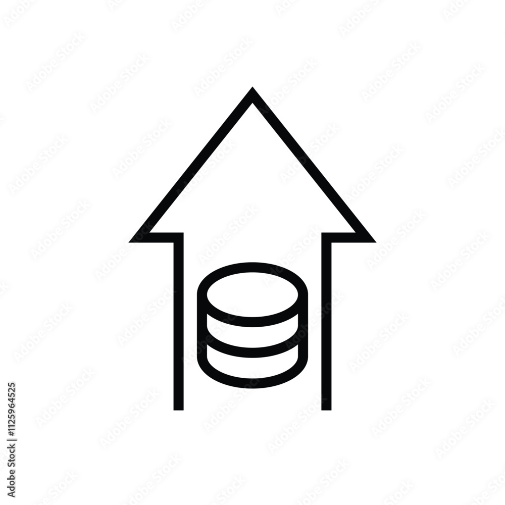increase sales coin gold money earned business growth profit icon increase sales coin gold money earned business growth profit icon