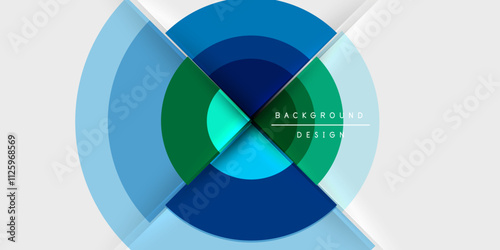 Techno circles and semi circles. Vector Illustration For Wallpaper, Banner, Background, Card, Book Illustration, landing page