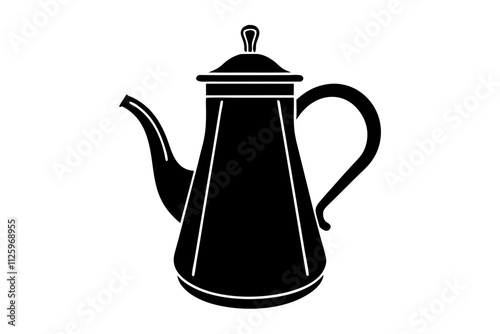 Old-School Coffee Pot Silhouette Design