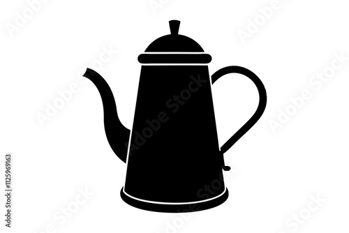 Old-School Coffee Pot Silhouette Design