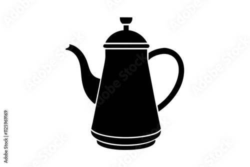 Old-School Coffee Pot Silhouette Design