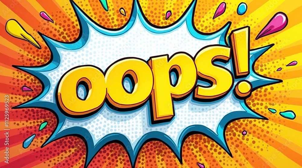 Comic Book Style Speech Bubble With Bold Yellow Comic Book Style Speech Bubble With Bold Yellow