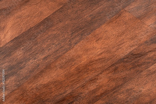 Close-up of textured brown flooring with a wood-like appearance.