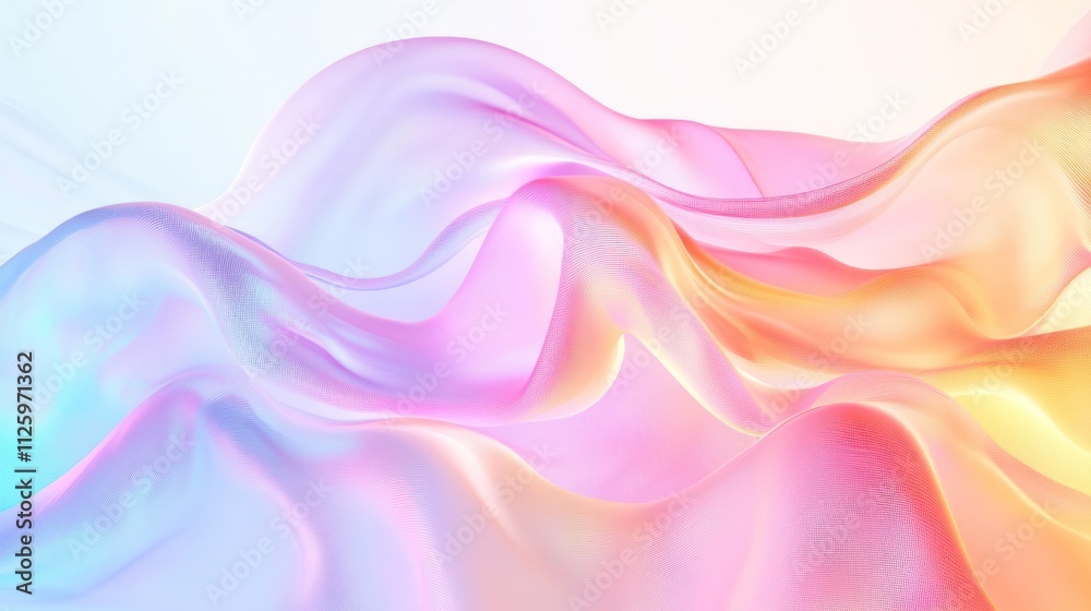 Abstract Pastel Waves: A Dreamlike Flow of Colors Abstract Pastel Waves: A Dreamlike Flow of Colors