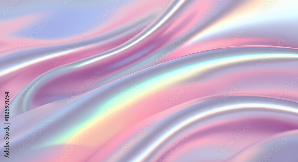 Abstract Iridescent Fluid Waves with Pastel Gradient Colors – Holographic Texture Background Abstract Iridescent Fluid Waves with Pastel Gradient Colors – Holographic Texture Background