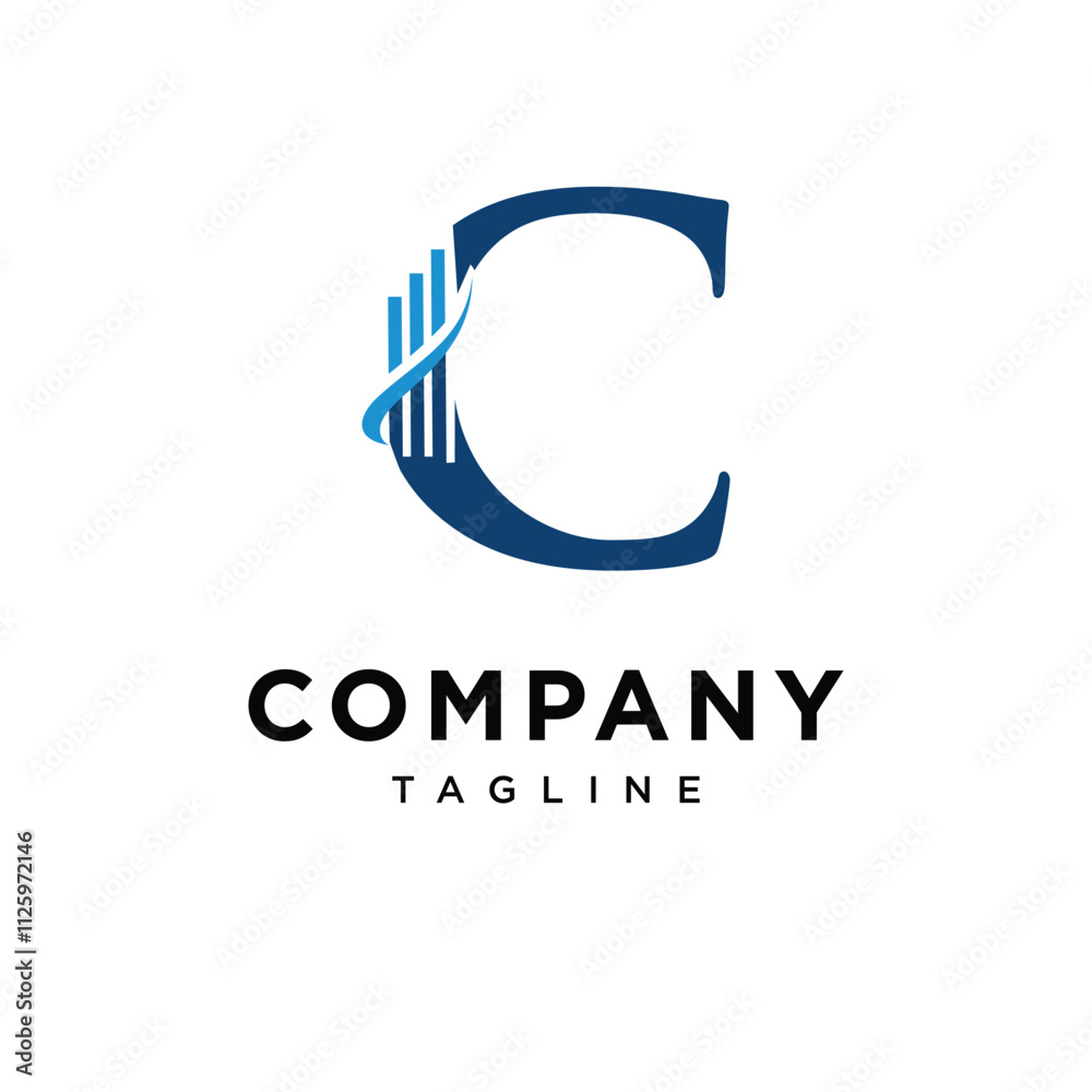 Naklejka premium Letter C Wealth Logo Icon Vector