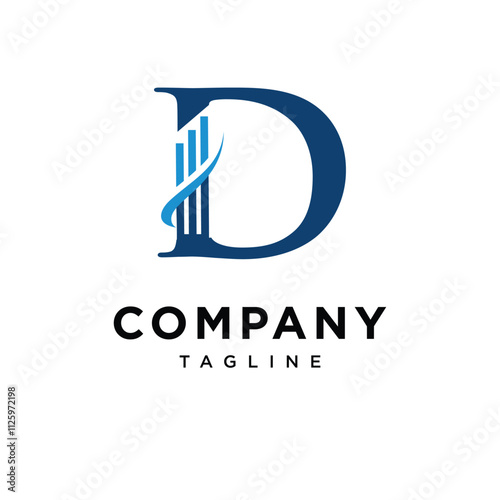 Letter D Wealth Logo Icon Vector