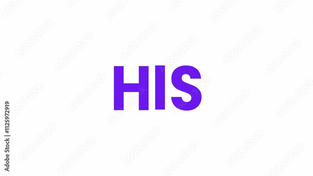 His Text Animation. Alpha matte with transparent background 4K resolution. His Text Animation. Alpha matte with transparent background 4K resolution.