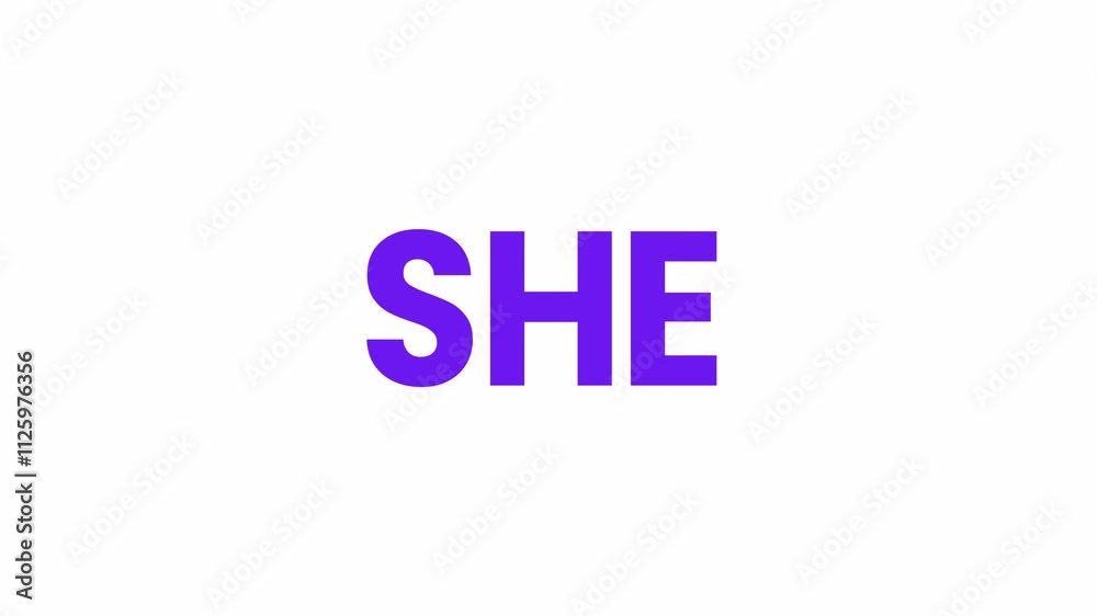 She Text Animation. Alpha matte with transparent background 4K resolution. She Text Animation. Alpha matte with transparent background 4K resolution.