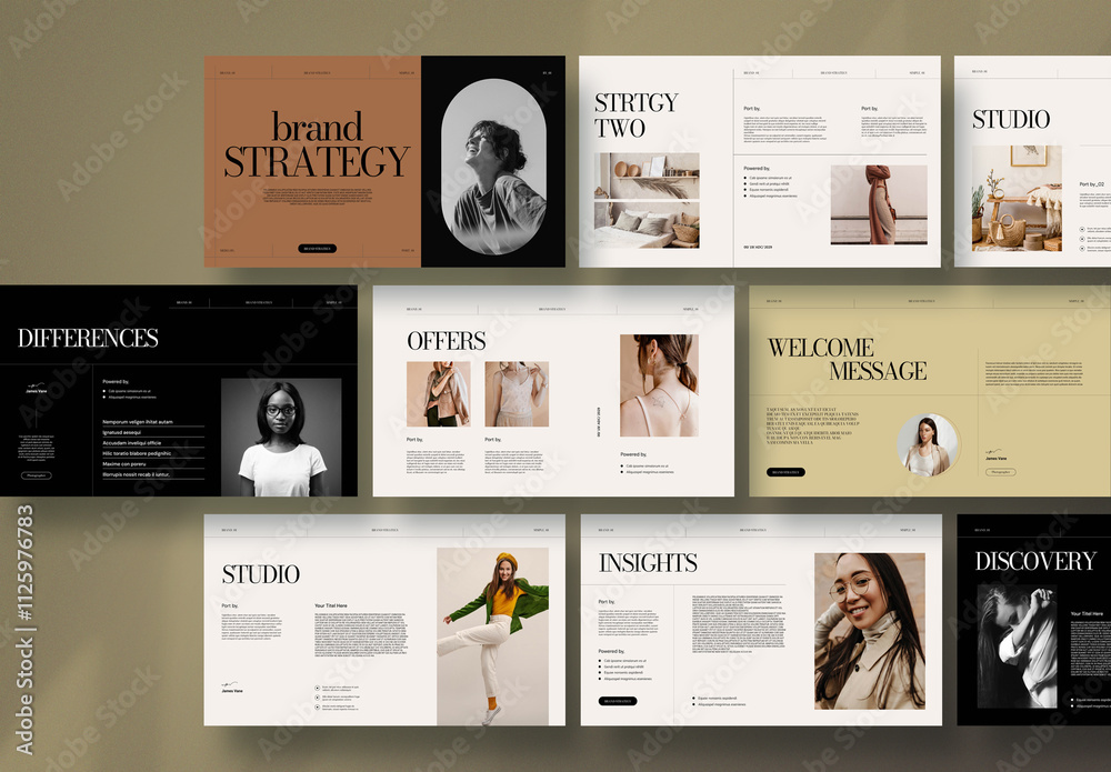 Brand Strategy Presentation Template Stock Template | Adobe Stock