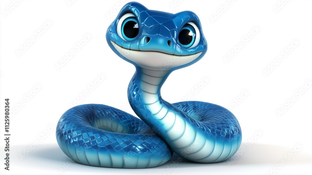 Fototapeta premium Blue, Snake, Happy New Year, Year of the Snake, Lucky Animal, Symbolic Animal, 뱀, 2025년, 새해, 베이비, 출생년도