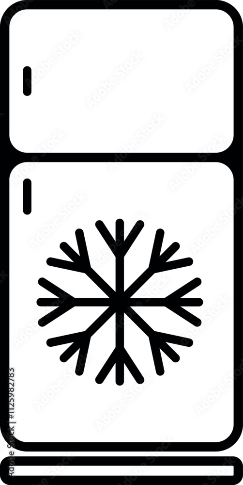 Refrigerator icon vector white becground Refrigerator icon vector white becground