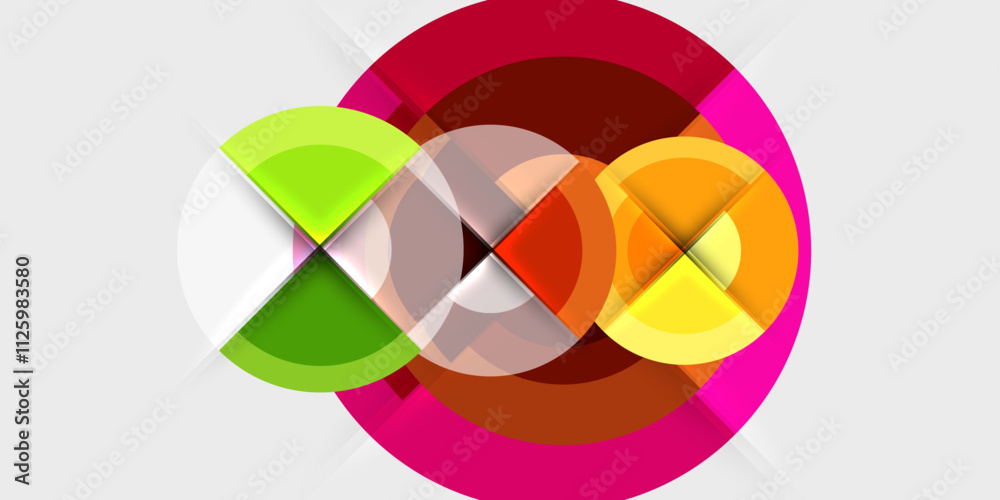 Circle and semi circle geometric background. Vector Illustration For Wallpaper, Banner, Background, Card, Book Illustration, landing page Circle and semi circle geometric background. Vector Illustration For Wallpaper, Banner, Background, Card, Book Illustration, landing page