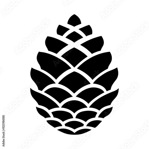 Botany pinecone seed vector icon design isolated on white