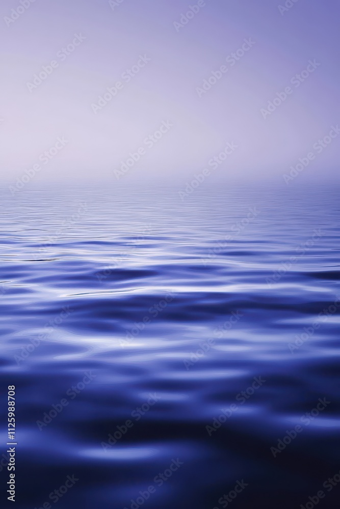 Fototapeta premium Water Wave Elements on a Blue Gradient Background