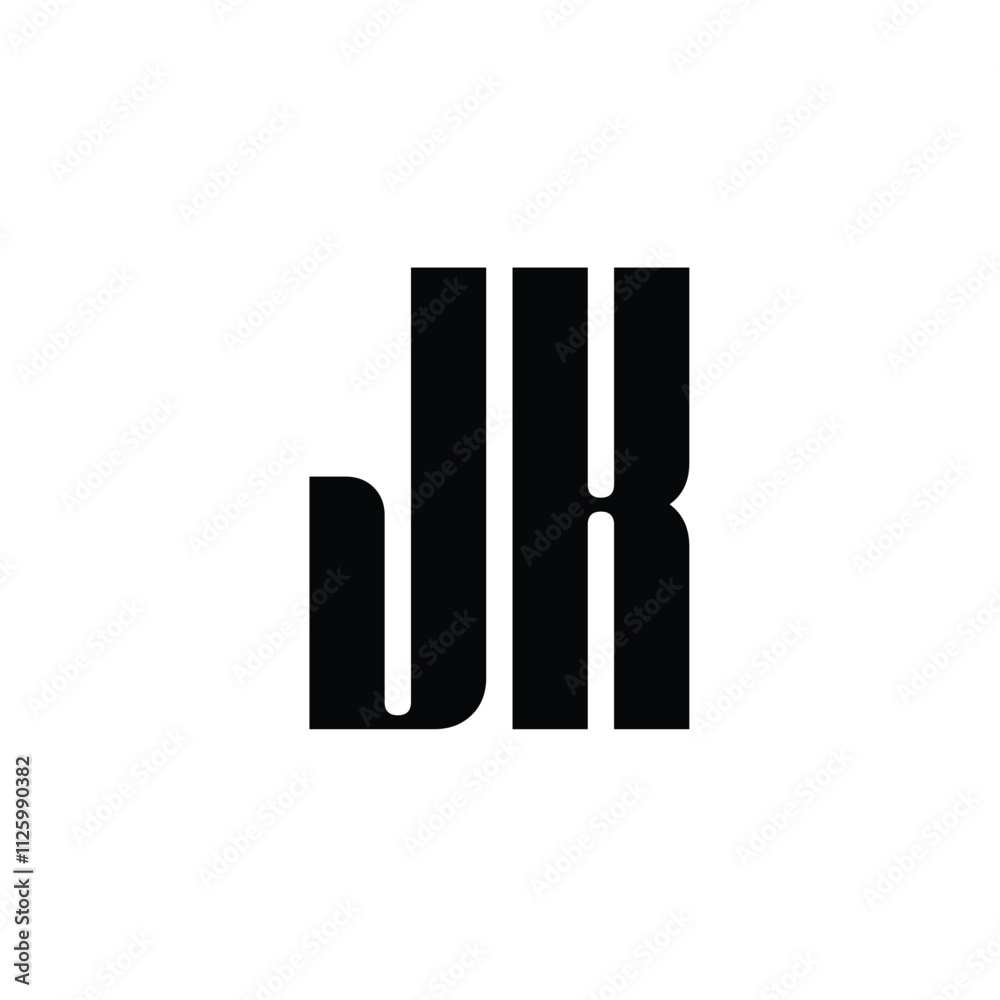 JK monogram logo design letter text name symbol monochrome logotype alphabet character simple logo JK monogram logo design letter text name symbol monochrome logotype alphabet character simple logo
