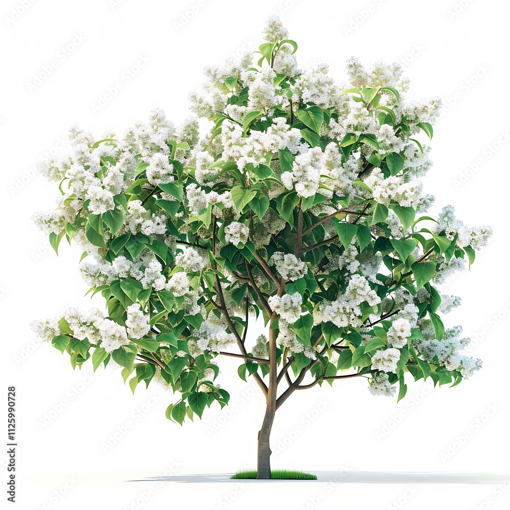 White jasmine tree isolated on white background with clipping path. White jasmine tree isolated on white background with clipping path.