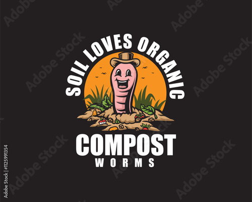 Compost Worms plant logo