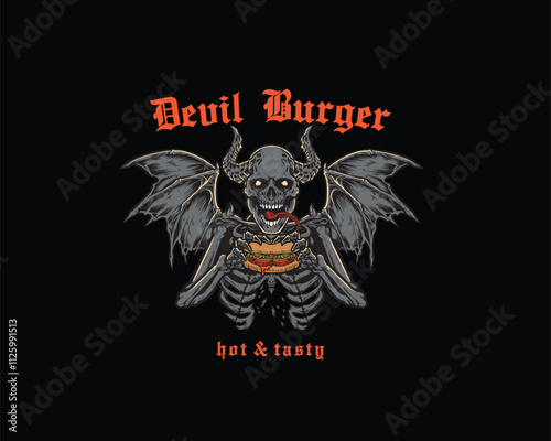 Devil Burger horror illustration