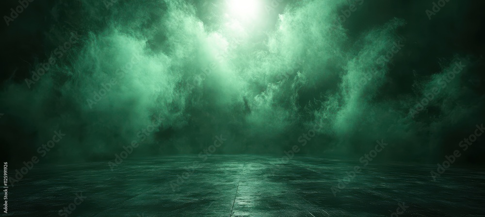 Dark Green Gradient Studio Backdrop with Spotlight Dark Green Gradient Studio Backdrop with Spotlight
