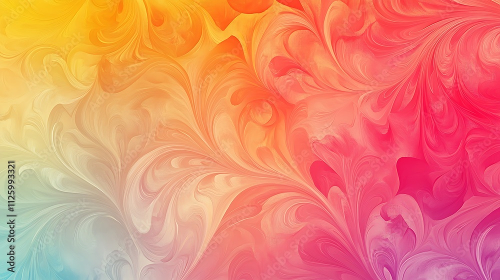 Vibrant swirls of yellow, orange, pink, and blue paint create an abstract background. Vibrant swirls of yellow, orange, pink, and blue paint create an abstract background.