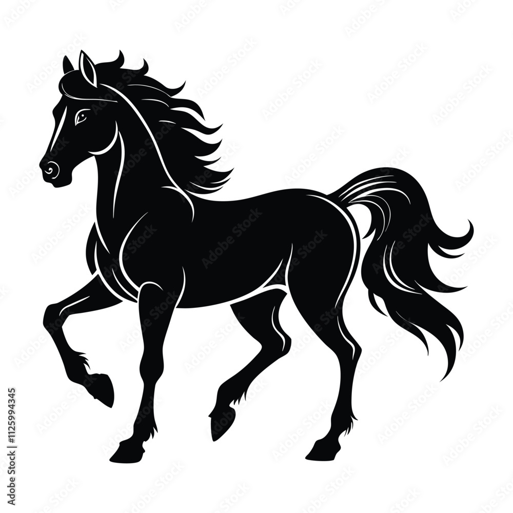 horse silhouette icon vector illustration isolated on white background horse silhouette icon vector illustration isolated on white background