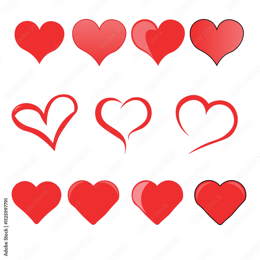 Set of hearts Set of hearts