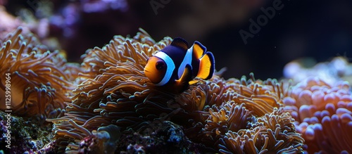 Ocellaris clownfish in a sea anemone.