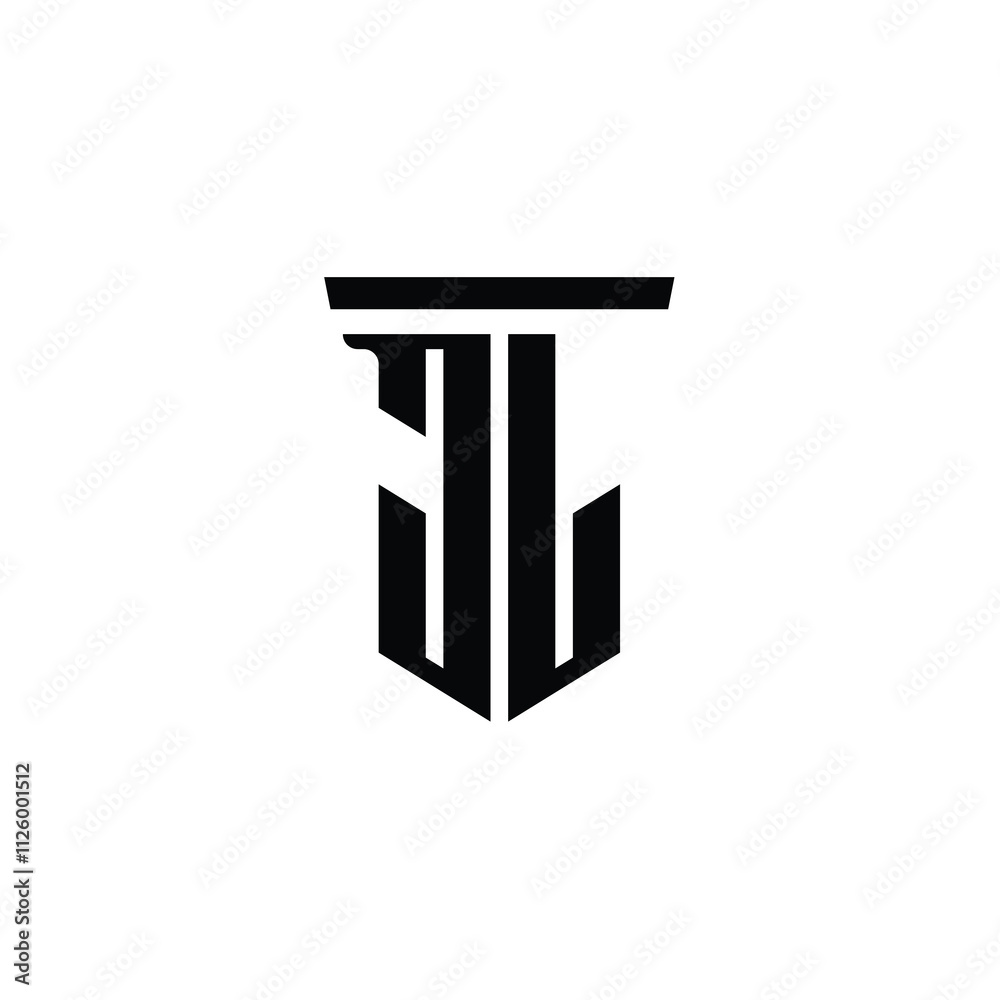JL monogram logo design letter text name symbol monochrome logotype alphabet character simple logo JL monogram logo design letter text name symbol monochrome logotype alphabet character simple logo