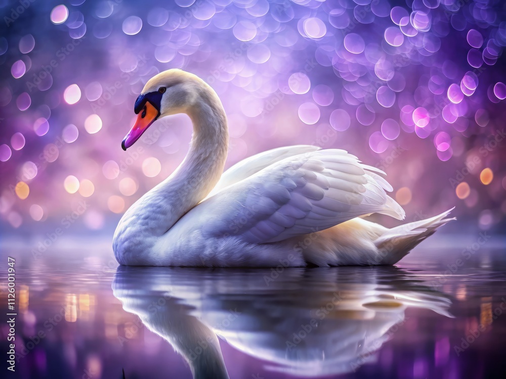Fototapeta premium Before & After Weight Loss Transformation: Stunning Purple Bokeh Photography
