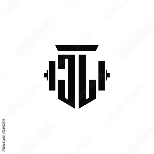 JL monogram logo design letter text name symbol monochrome logotype alphabet character simple logo