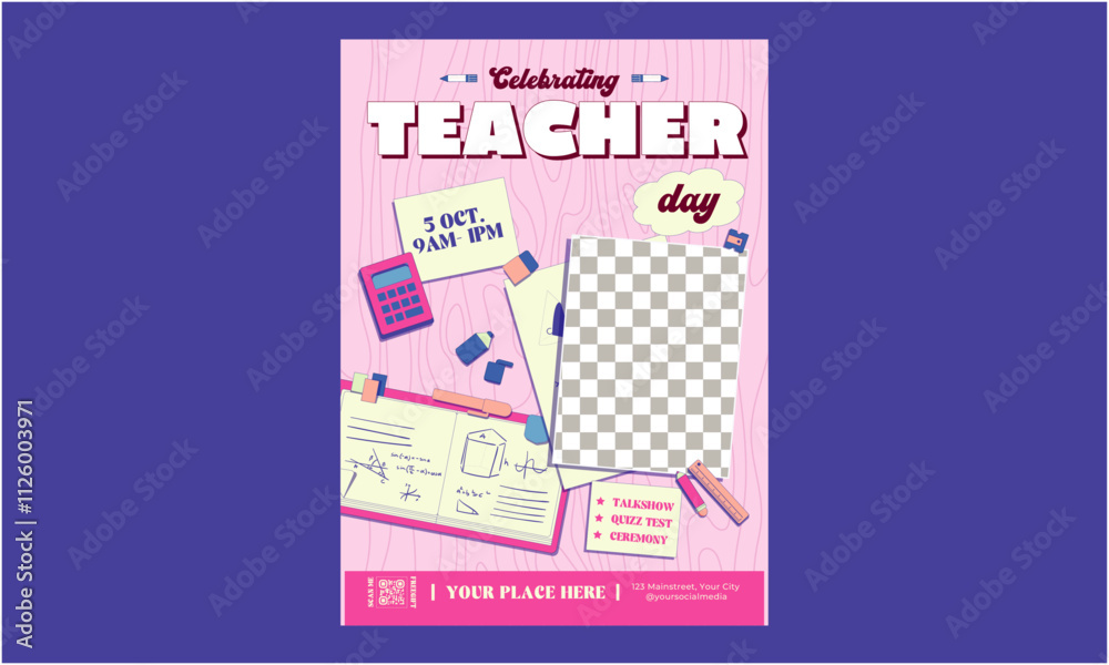 Obraz premium World Teacher Day Flyer