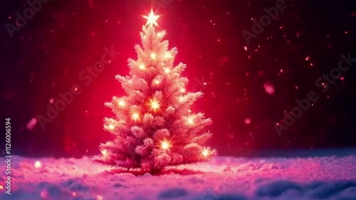 christmas tree with lights photo