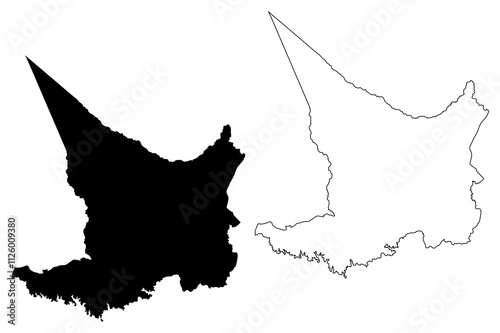 Embu County (Republic of Kenya, Eastern Province) map vector illustration, scribble sketch Embu map