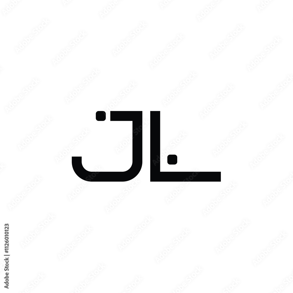 JL monogram logo design letter text name symbol monochrome logotype alphabet character simple logo JL monogram logo design letter text name symbol monochrome logotype alphabet character simple logo