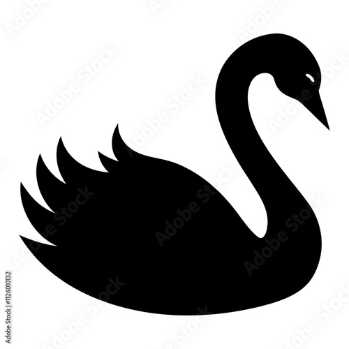 swan bird vector silhouette