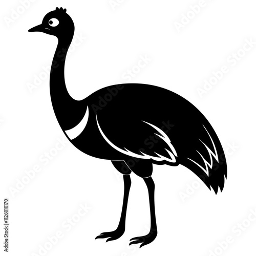 cassowary bird vector silhouette design